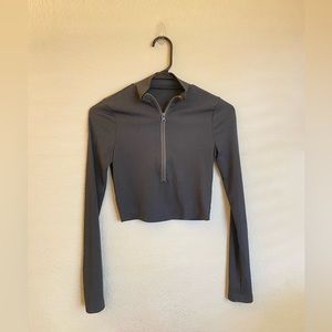 XS shein long sleeve crop zip up